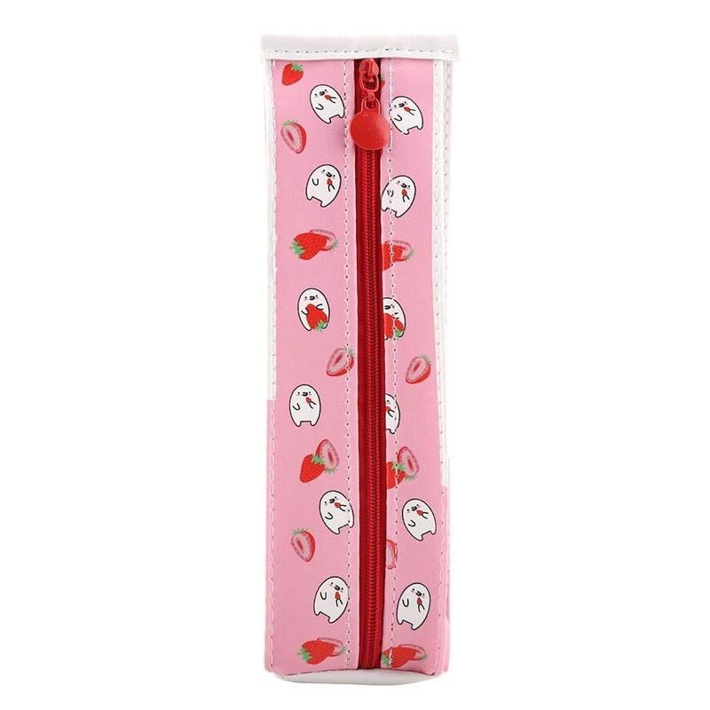Haofy Cartoon Milk Stationery Bag, Waterproof PU Pencil Case Storage