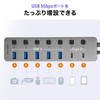 Sanwa Direct USB Hub Type-C Connection 7 Ports USB-C×2/USB-A×5 Self-Powered