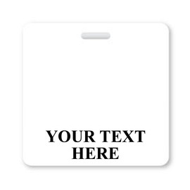 Bulk 6 Pack Custom Printed Horizontal ID Badge Buddies - Double Sided USA Printed Badge Buddy - Healthcare Name Tag Backer - Waterproof, Spill Proof & Tear Resistant by Specialist ID (White)