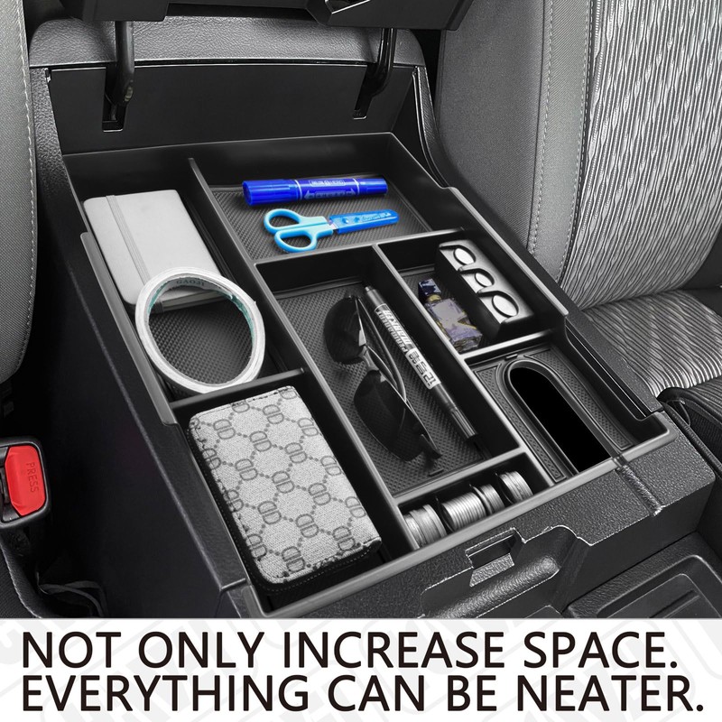 HGWEI Center Console Organizer Tray Compatible with Toyota Tundra 2014