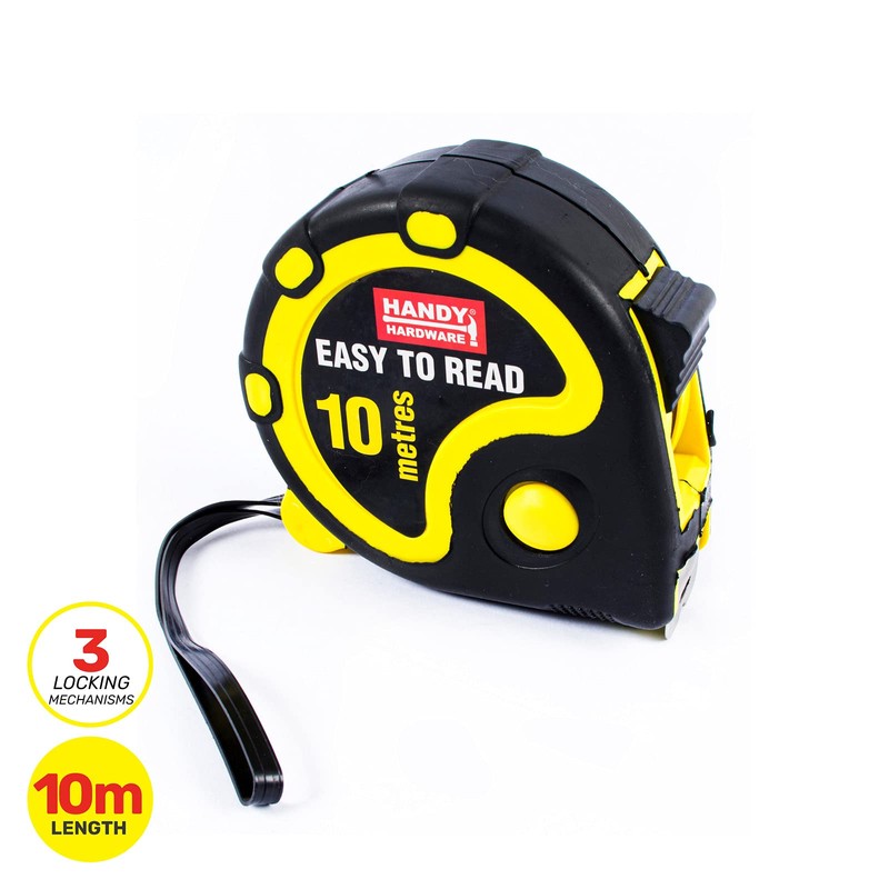 Handy Hardware 10m Heavy Duty Measuring Tape with Wrist Strap,