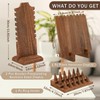 Jerify 4 Pieces Wood Necklace Display Holder Wood Plank Necklace