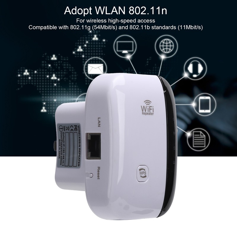 WiFi Range Extender Signal Amplifier Repeater Support 2.4GHz WLAN 300M