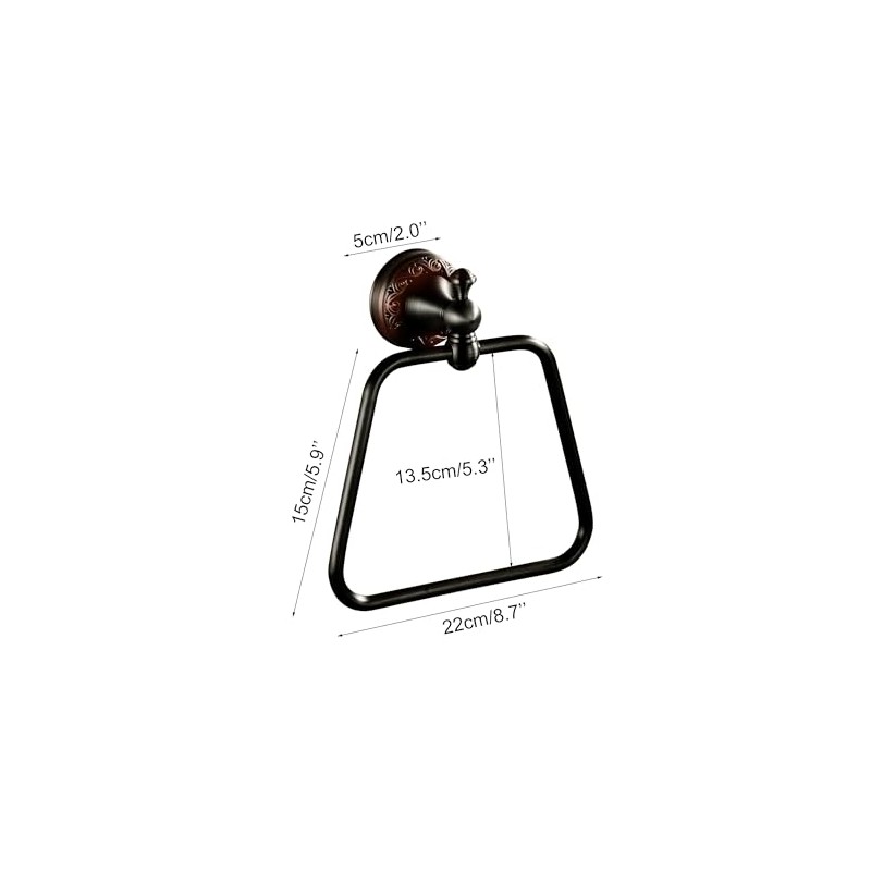 Oil Rubble Bronze Brass Bath Trapezoidal Towel Ring Towel Holder,