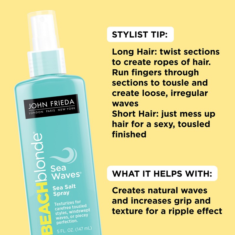John Frieda Beach Blonde Sea Waves Texturizing Spray with Natural