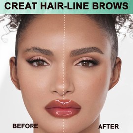 Ruicen Eyebrow Pen - Eyebrow Pencil, Upgrade Microblading Eyebrow Pen Eyebrow Pen with Micro 4-Fork Soft Tip Create Natural Hair-Like Brows, Last All-Day, Light Brown