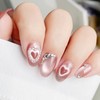 XEAOHESY 1 Piece Heart Cat Eye Magnet for Nails Pink
