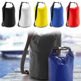 Tantevia Waterproof Duffel Bag in Tear-Resistant Polyester | Size: Diameter 18.5 x 36 cm | Over 10 Designs | Boat Kayak Canoeing Fishing | Colour: Black (Tinsul Black)