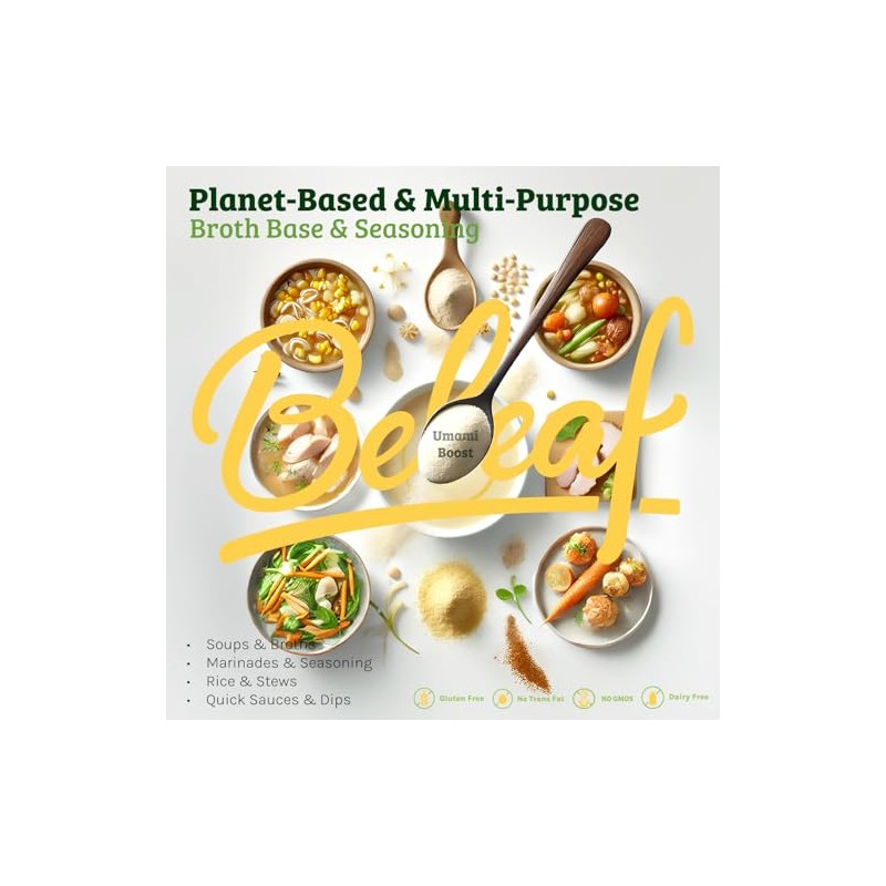 BELEAF Plant-Based Seasoning (16 Ounce (Pack of 1), Mushroom)
