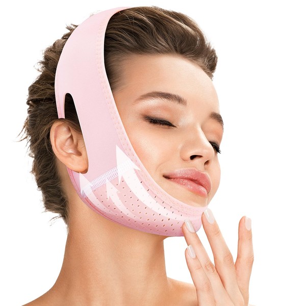 Juskaa Reusable V Line Lifting Mask with Chin Strap for