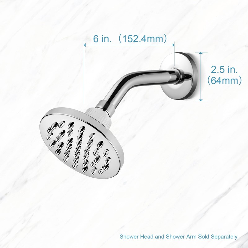 OFFO Shower Arm with Flange, 6 Inches Wall Mount Replacement