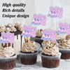 18pcs 8th Birthday Happy Hip Hop Cupcake Topper Set Roller