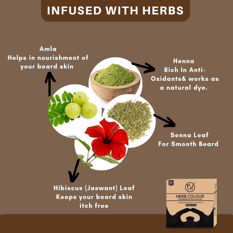 Reneu Herbals Herbal Beard & Moustache Hair Colour | Beard