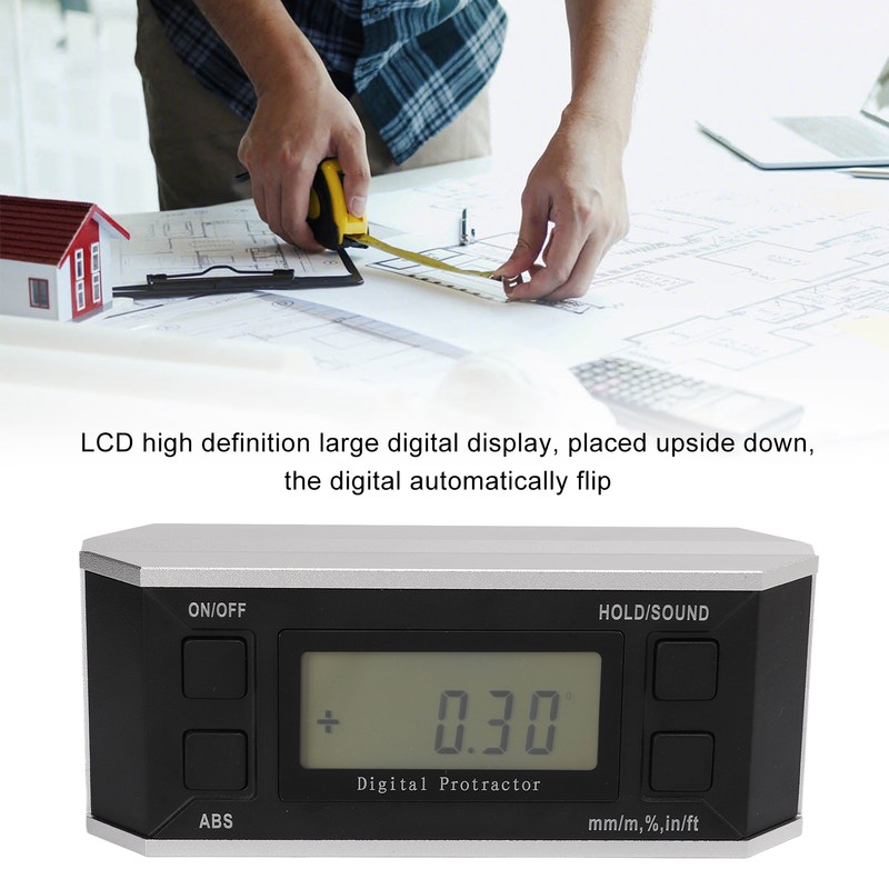 4x90° Digital Protractor LCD Electronic Inclinometer Angle Level Finder Level