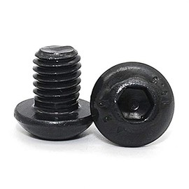 FullerKreg M5-0.8 x 8mm Button Head Socket Cap Screw, ISO 7380 Hex Drive, Class 10.9, Black Oxide Finish,Alloy Steel (Pkg of 100)