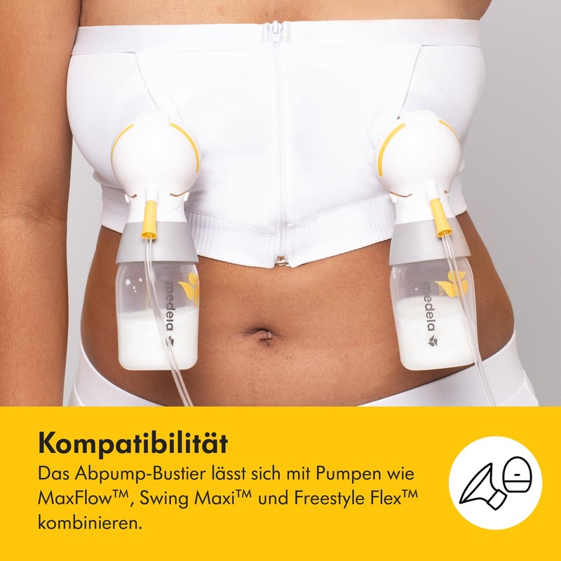 Medela Hands-Free Pumping Bustier - Easy Pumping with Adaptive Stretch