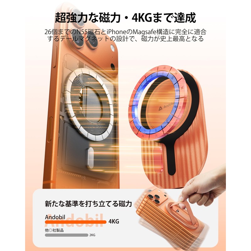 【2025 Top Model & MagGrip Pro】 Andobil Cell Phone Grip