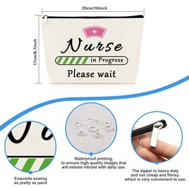 Nurse Cosmetic Bag Nurse Birthday Nurses' Day Gift RN Makeup Bag for Women Nurses Appreciation Thank You Gift Nursing Student Gifts Medical Assistant Gifts Travel Toiletry Pouch
