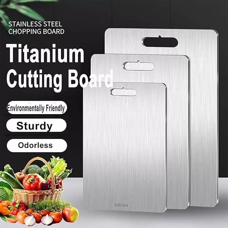 Titanium Cutting Board, tablas para picar cocina, 304 Tabla de