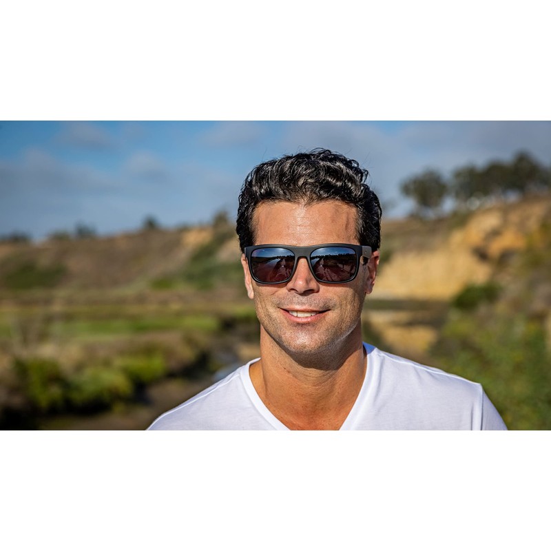 Kaenon Mens Burnet XL Sunglasses (Black Label, Ultra Black Mirror)