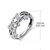 925 Sterling Silver Filigree Ivy Wild Band Ring Adjustable Dainty