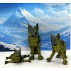Unbranded 3pcs 3d Printed Wolf, Black & Gold Articulated Wolf