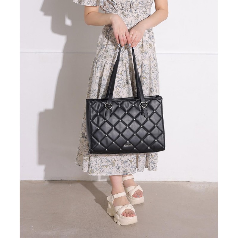 【ALTROSE】Tote Bag, Large Capacity, Oversized, 2-Way, Shoulder Bag, Zippered, Lightweight,