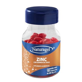 Zinc | 100 Mini Capsulas Softgels de 400mg | Suplemento Mineral Natural para el Sistema Inmune | Naturagel