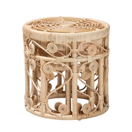 bali & pari Bowie Natural Rattan Nesting End Table, 2-Piece Set