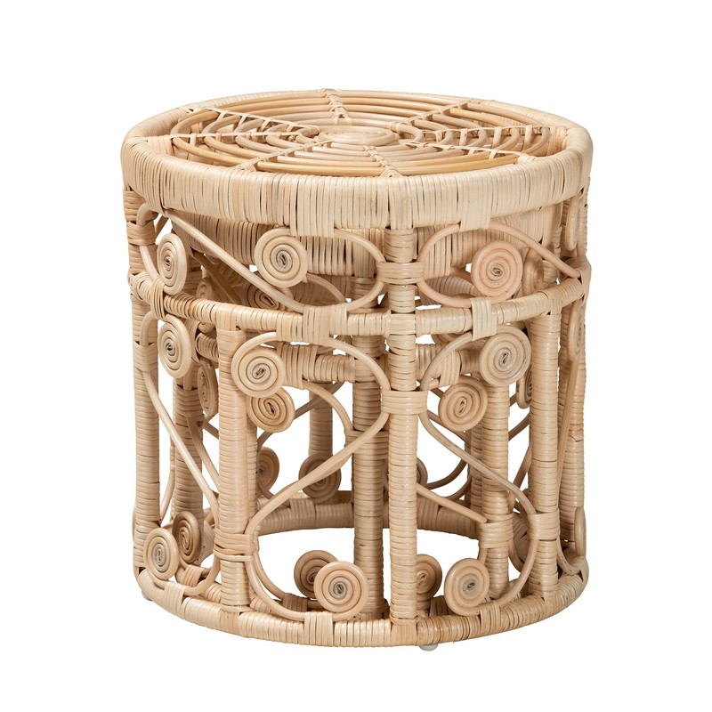 bali & pari Bowie Natural Rattan Nesting End Table, 2-Piece