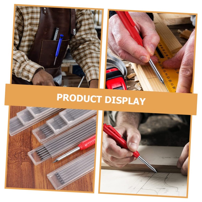Operitacx Essential 18Pcs Mechanical Pencil Marker Refills Deep Hole Carpenter