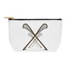 CafePress Traditional Lacrosse Sticks 8.5" x 4.5" Zipper Cosmetic Pouch