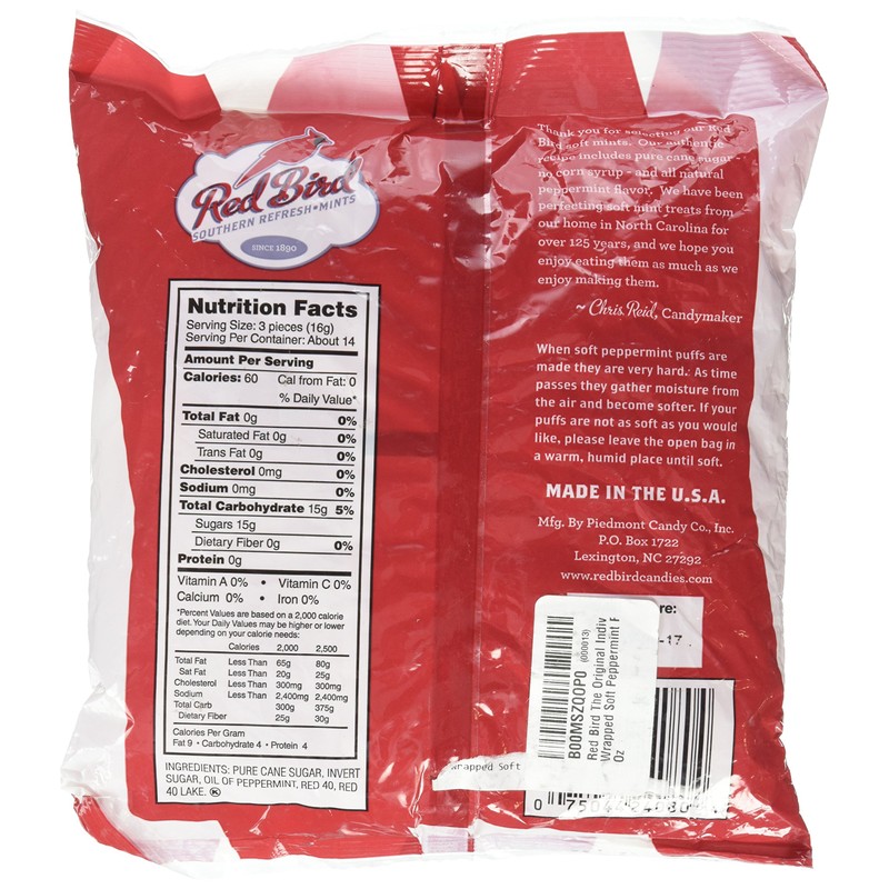 Red Bird The Original Individually Wrapped Soft Peppermint Puffs 8.0