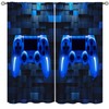 ShiTingYu Gaming Boys Curtains, Video Game Kids Window Drapes Blue