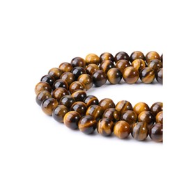 Jovivi 8mm Natural Tiger Eye Gemstone Beads for Jewelry Making,96pcs Energy Healing Crystals Polished Round Smooth Stone Beads,Genuine Real Stone Beads for Bracelet Necklace