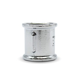 DOJA Barcelona Brass Sleeve Chrome-Plated 1/2 Inch 2 x Female Thread Adapter Pack 4 Brass Fitting for Air, Water, Gas, Fuel, Oil, Air, for Tap to Ensure Circulation in the Pipe