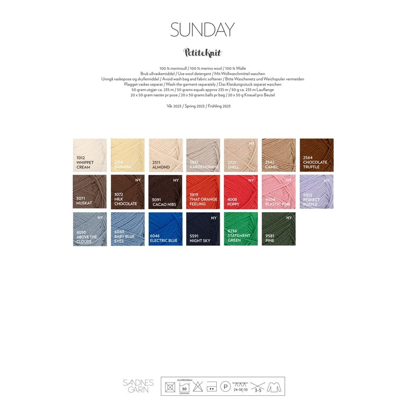 SANDNES GARN Petiteknit Sunday – Colour: Cacao Nibs (3091) –