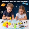 FIIOEOY Space Sensory bin, Galaxy Planet Exploration Toys Sensory Sand