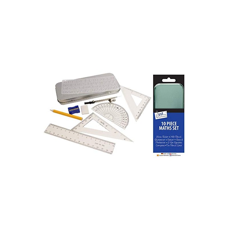 Just stationery10 piece Geometry Math Set