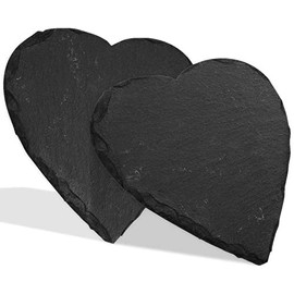 mtb more energy Slate Sign Plate Heart – 25 x 25 cm – Heart Shape – DIY – for Writing or Engraving Yourself for Gifts, Crafts, Household, Garden