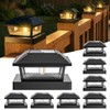 btfarm 4x4 Solar Post Cap Lights, 8 Pack Fence Deck