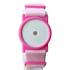 CGM Clips UK - Sensor Armband Holder/Protector Compatible with Freestyle Libre 1/2 - Pink w Pink Straps