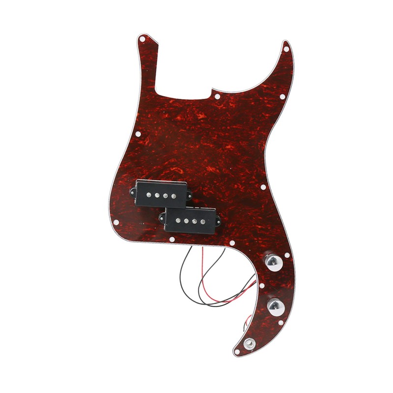 Yibuy Vintage Loaded Electric Guitar Pickguard 3-Ply Prewired Bass Pickguard