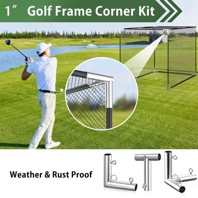 ForoGore 10 Pcs 1'' Golf Frame Corner Kit DIY Canopy