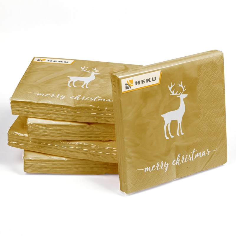 HEKU 100 napkins, 3-ply, 33 x 33 cm, "Merry Christmas"