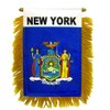 State of New York Mini Flag 4"x6" Window Banner w/suction