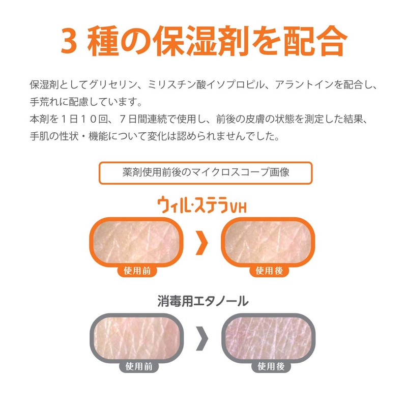 サラヤ 速乾性手指消毒剤 ウィル・ステラVH 500mL 角ボトル 医療福祉用 【指定医薬部外品】 42426