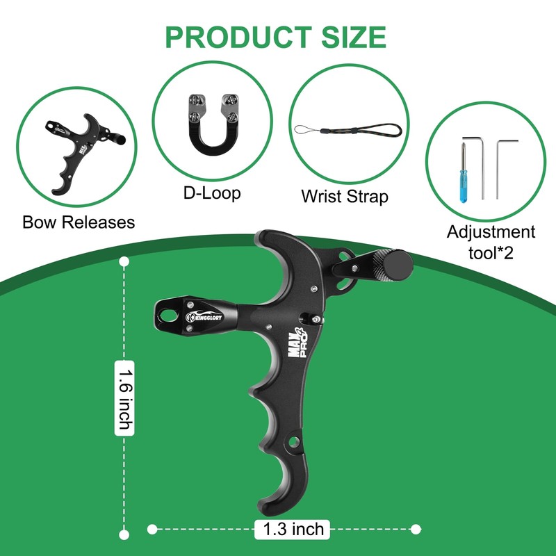 Ruirgo Bow Release for Compound Bow (Silver)