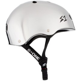 S1 Lifer Helmet for Skateboarding, BMX, and Roller Skating - EPS Fusion Foam, CPSC & ASTM Certified - Silver Mirror Medium (21.5")