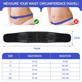 Sewokon Back Support Belt, Back Bandage, Back Bandage Men, Back Bandage Women, Back Support Belt, Test Winner, Size S